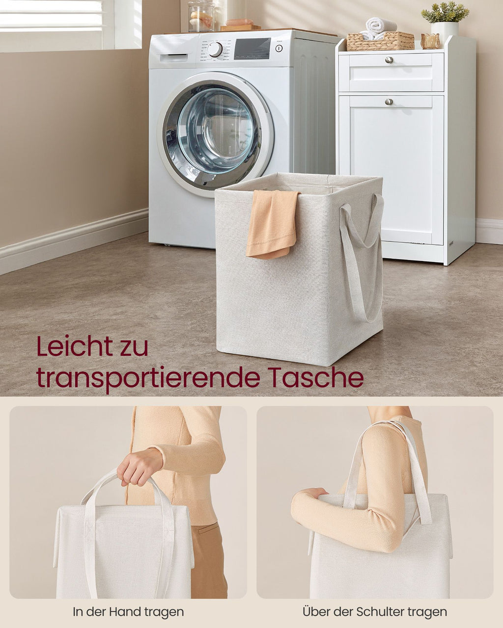 Badezimmerschrank mit Wäschekorb 40 x 40 x 80,2 cm