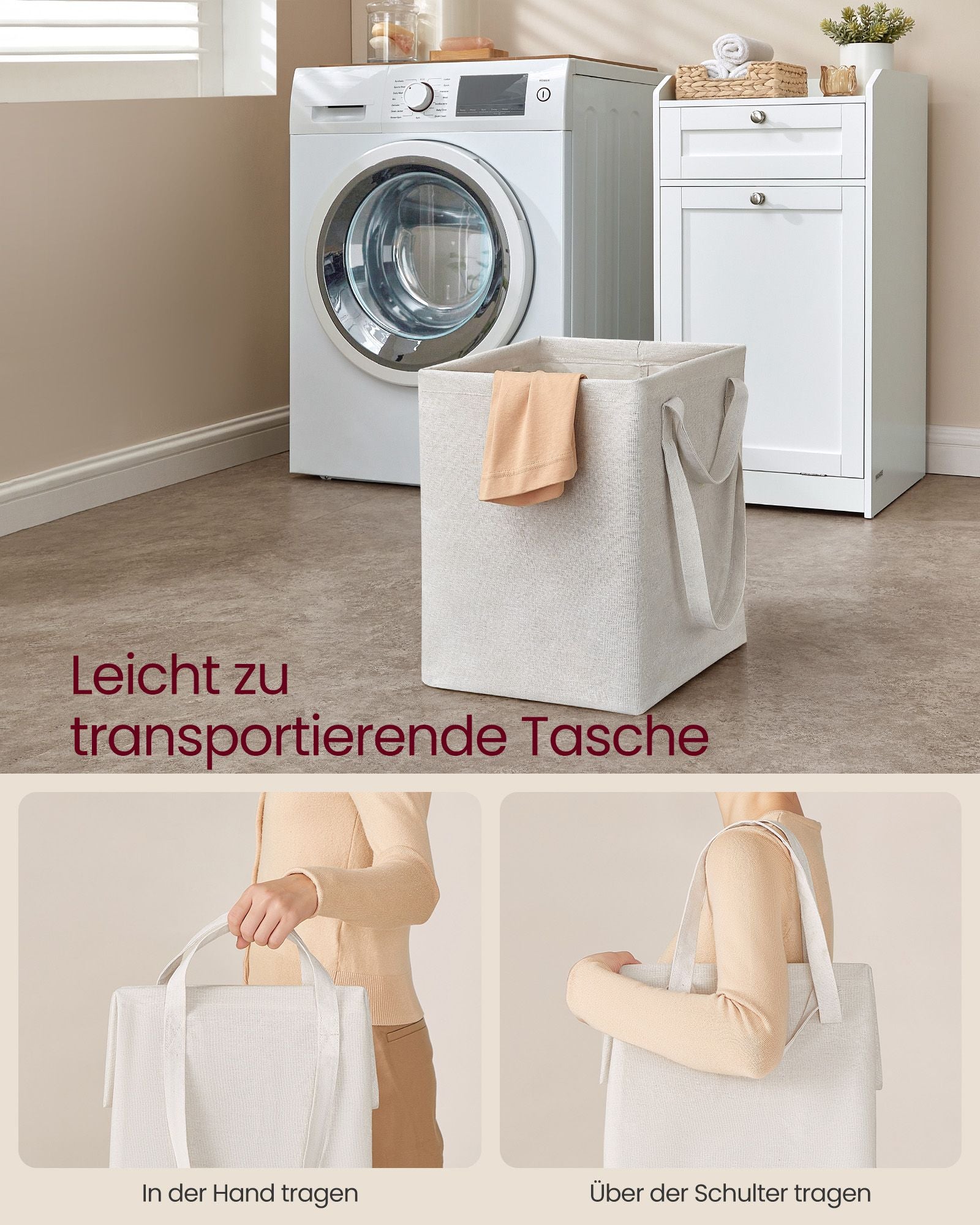 Badezimmerschrank mit Wäschekorb 40 x 40 x 80,2 cm