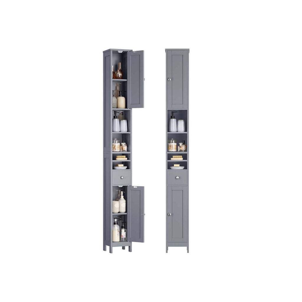 Badschrank mit verstellbaren Ablagen und offenen