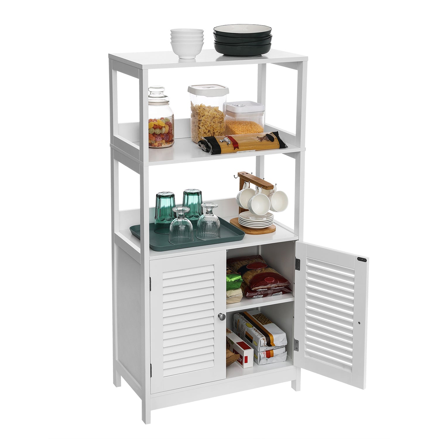 Badschrank mit offenen Fächern