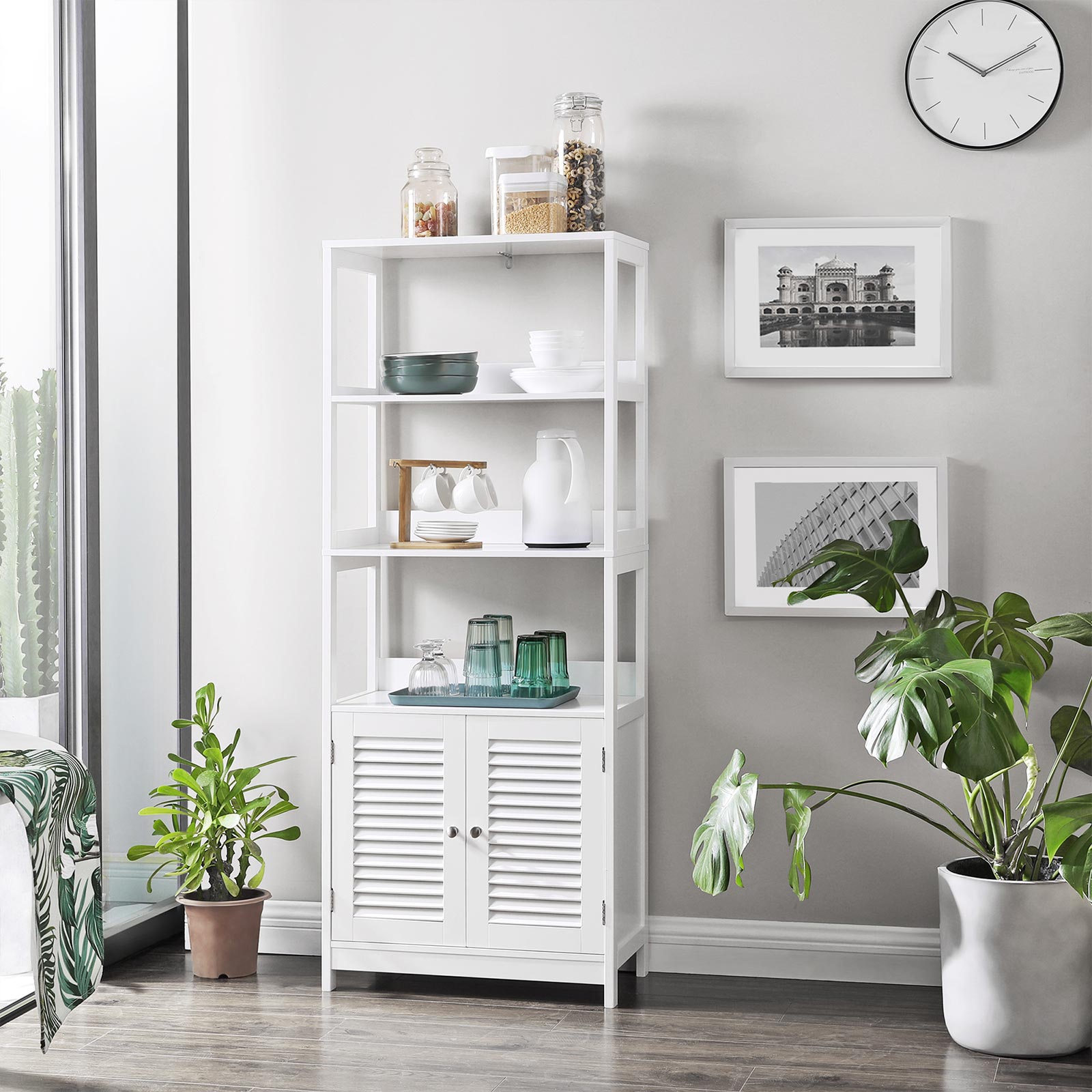 Badezimmerschrank mattweiß