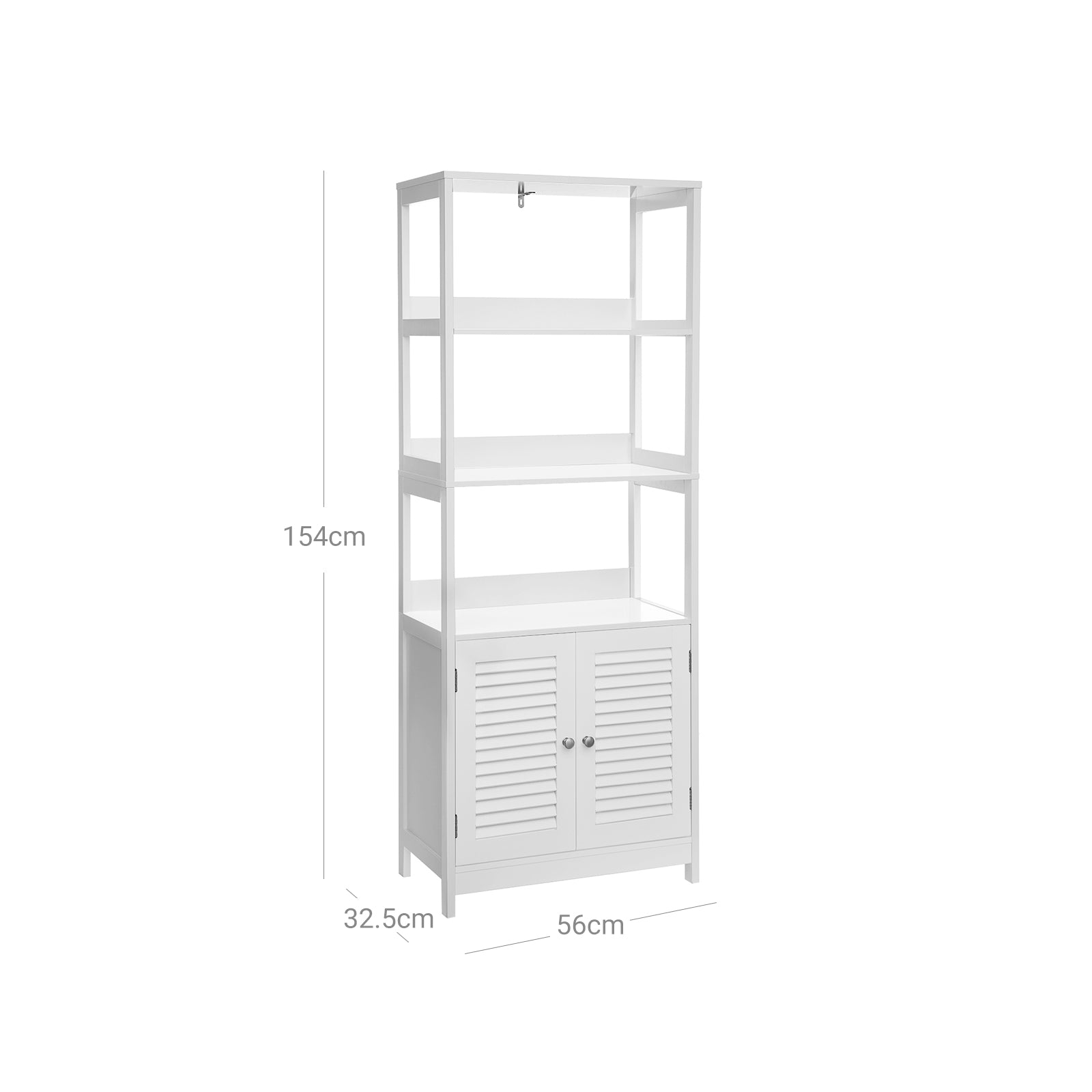 Badezimmerschrank mattweiß