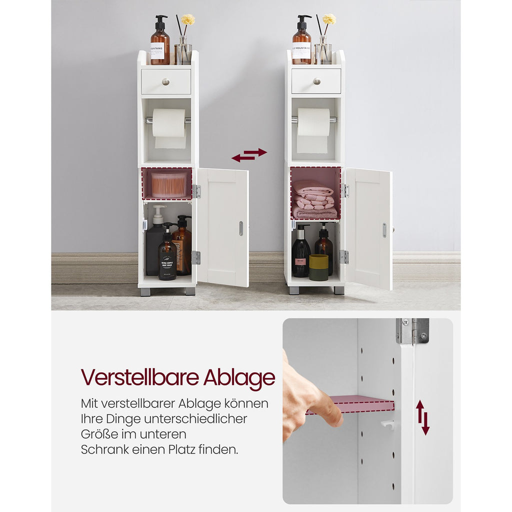 Schrank mit Toilettenpapierhalter