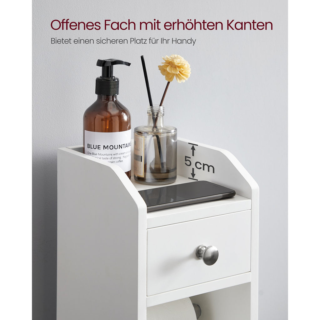 Schrank mit Toilettenpapierhalter