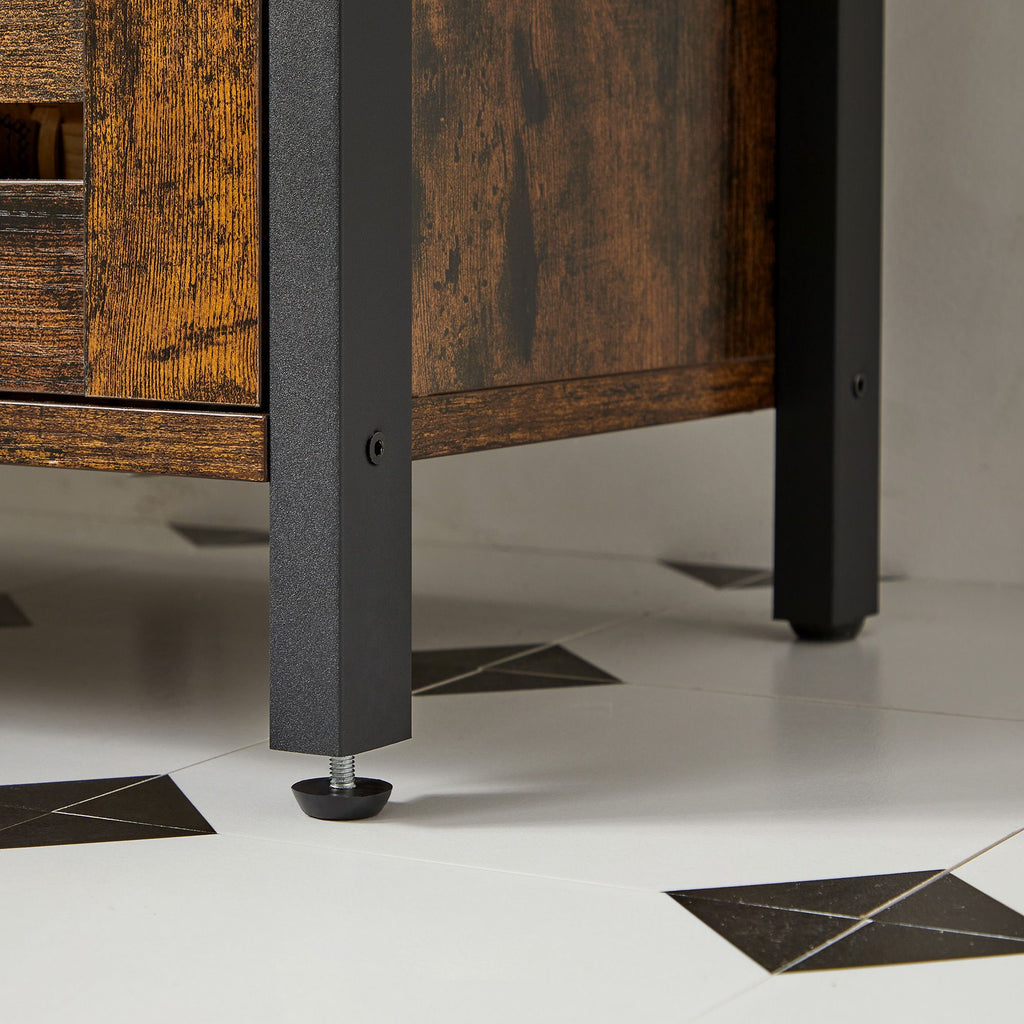 Waschbeckenunterschrank vintagebraun-schwarz