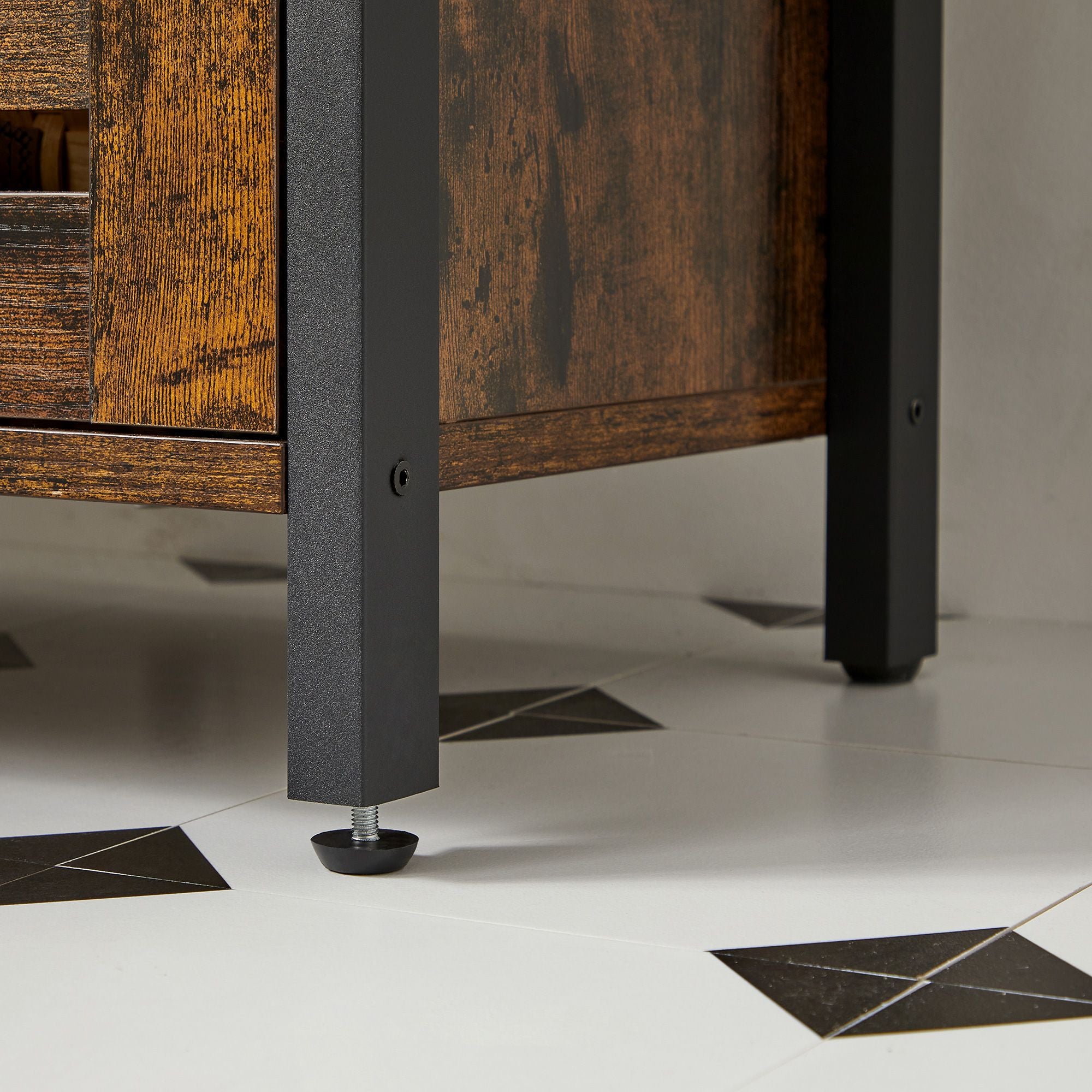 Waschbeckenunterschrank vintagebraun-schwarz