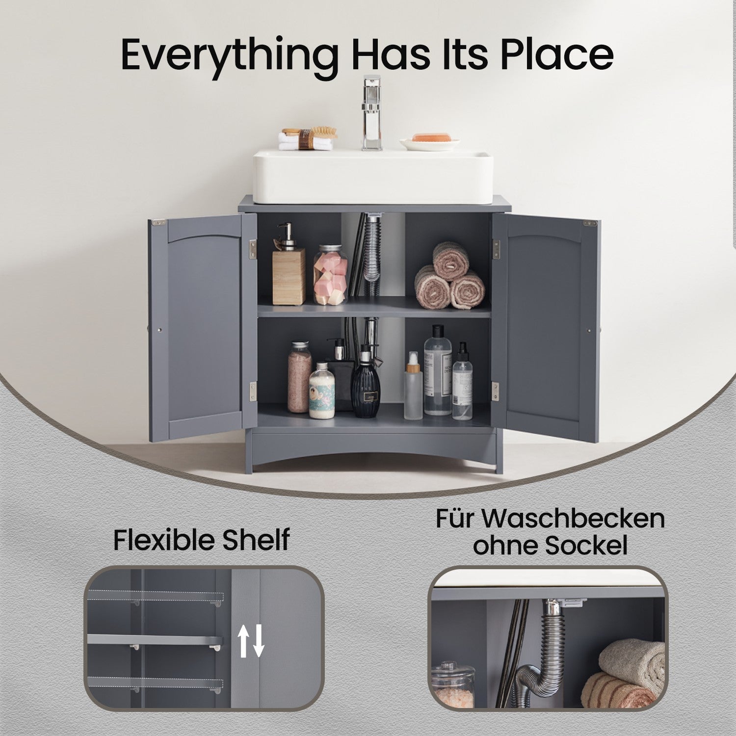 Waschbeckenunterschrank, Waschtischunterschrank, Unterschrank