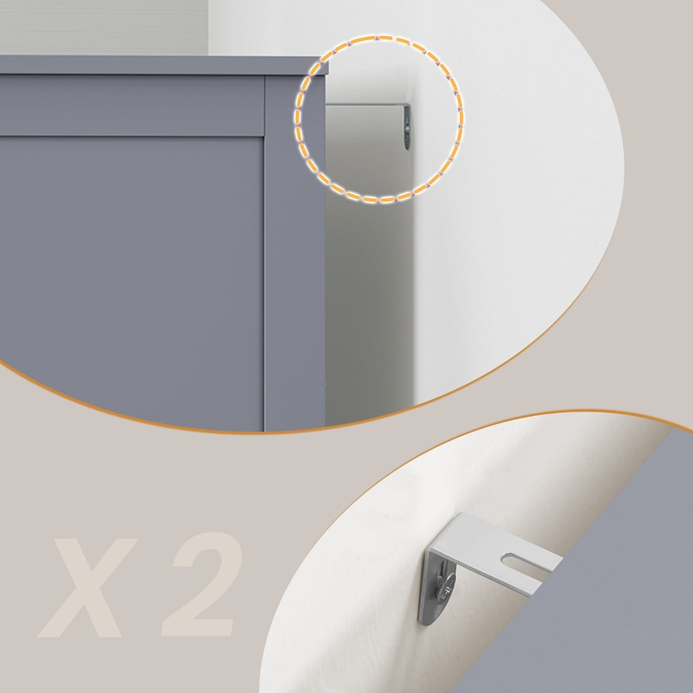 Badezimmerschrank mit 3 Schubladen, 1 verstellbares Regal, 30