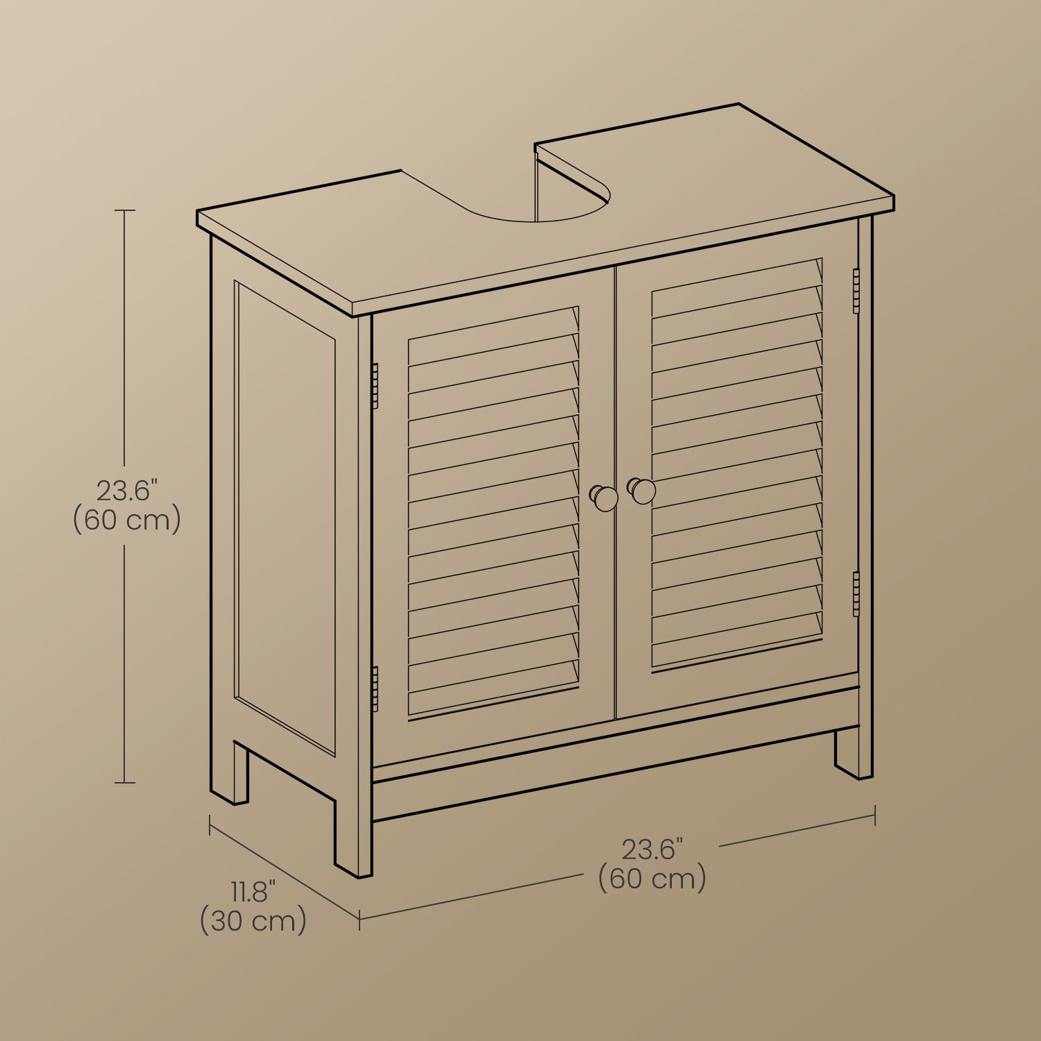 Waschbeckenunterschrank, Badezimmerschrank, Aufbewahrungsschrank