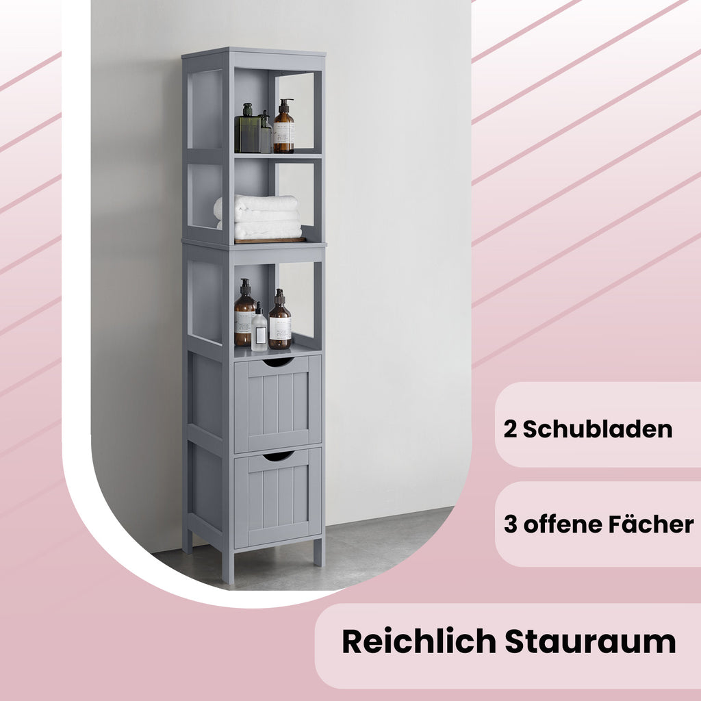 Badezimmerschrank, Schrank freistehend, Badezimmermöbel