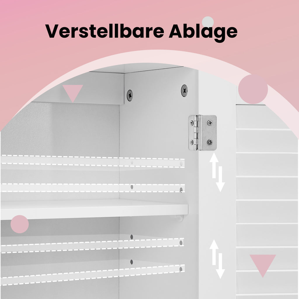 Badezimmerschrank, Wandschrank, Medizinschrank mit verstellbarem Einlegeboden