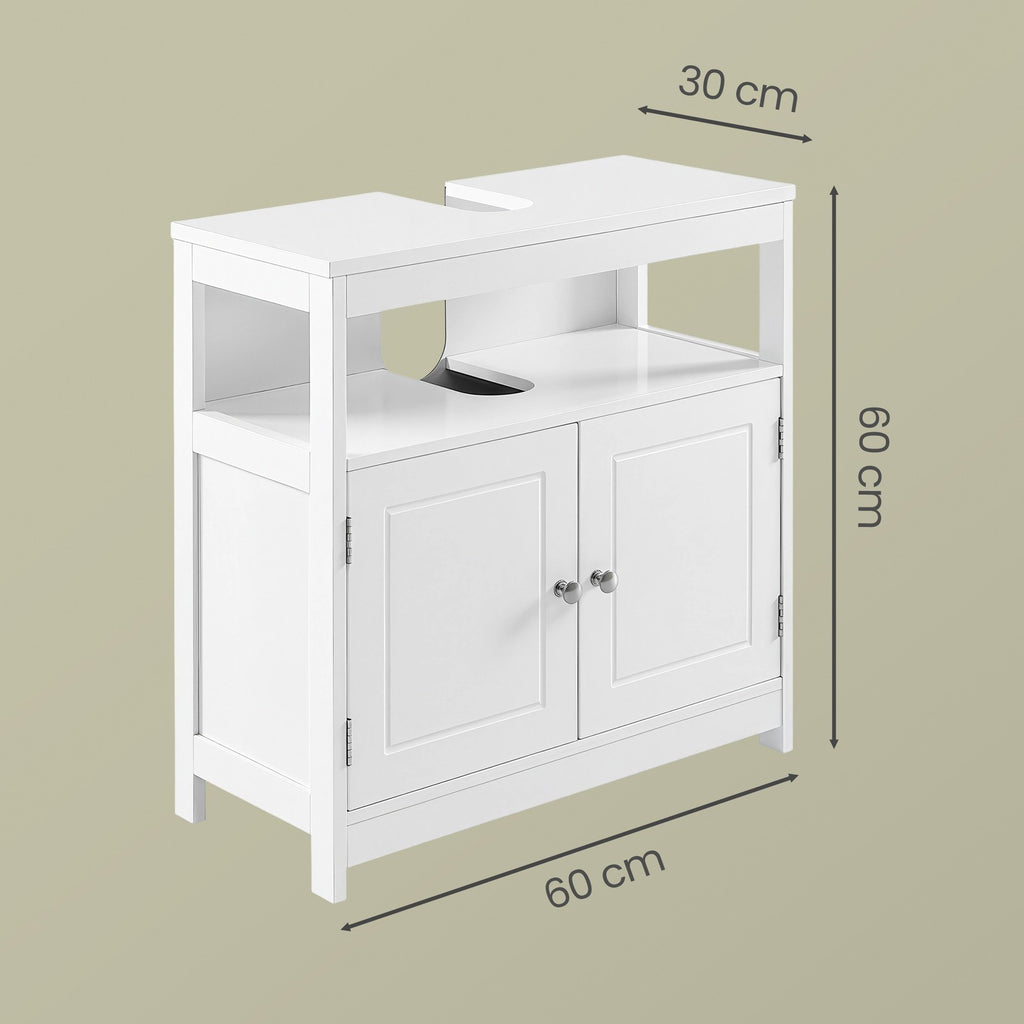 Badschrank, Waschbeckenunterschrank, 30 x 60 x 60 cm
