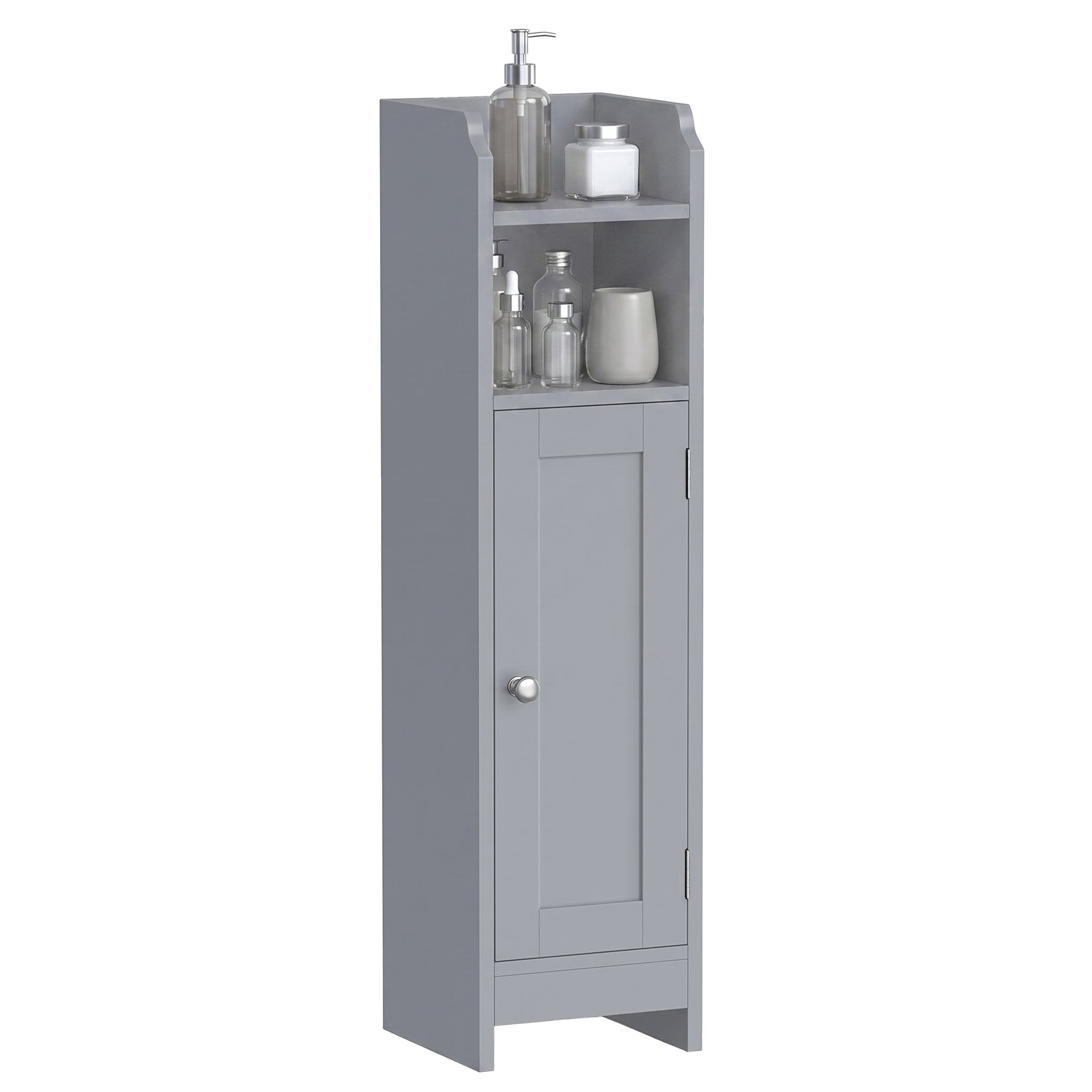 Badezimmerschrank klein, Badschrank schmal, stehend