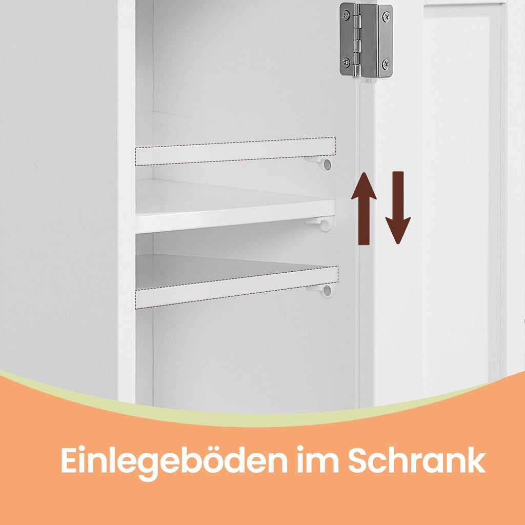 Badezimmerschrank klein, Badschrank schmal, stehend
