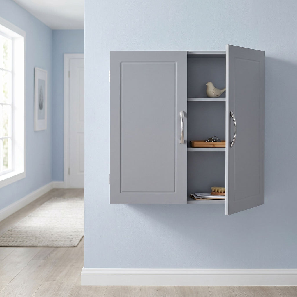 Badschrank, Wandschrank für Badezimmer, 18 x 60 x 60 cm