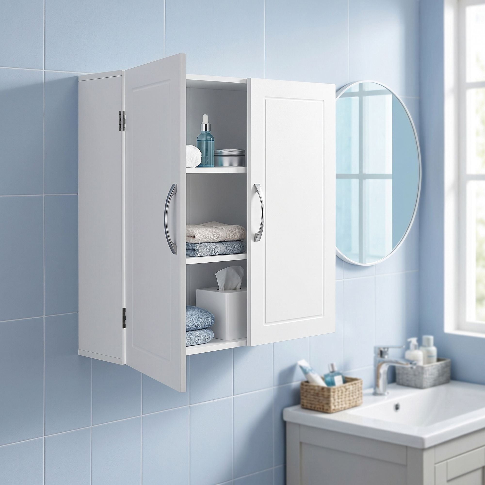 Badschrank, Wandschrank für Badezimmer, 30 x 60 x 60 cm