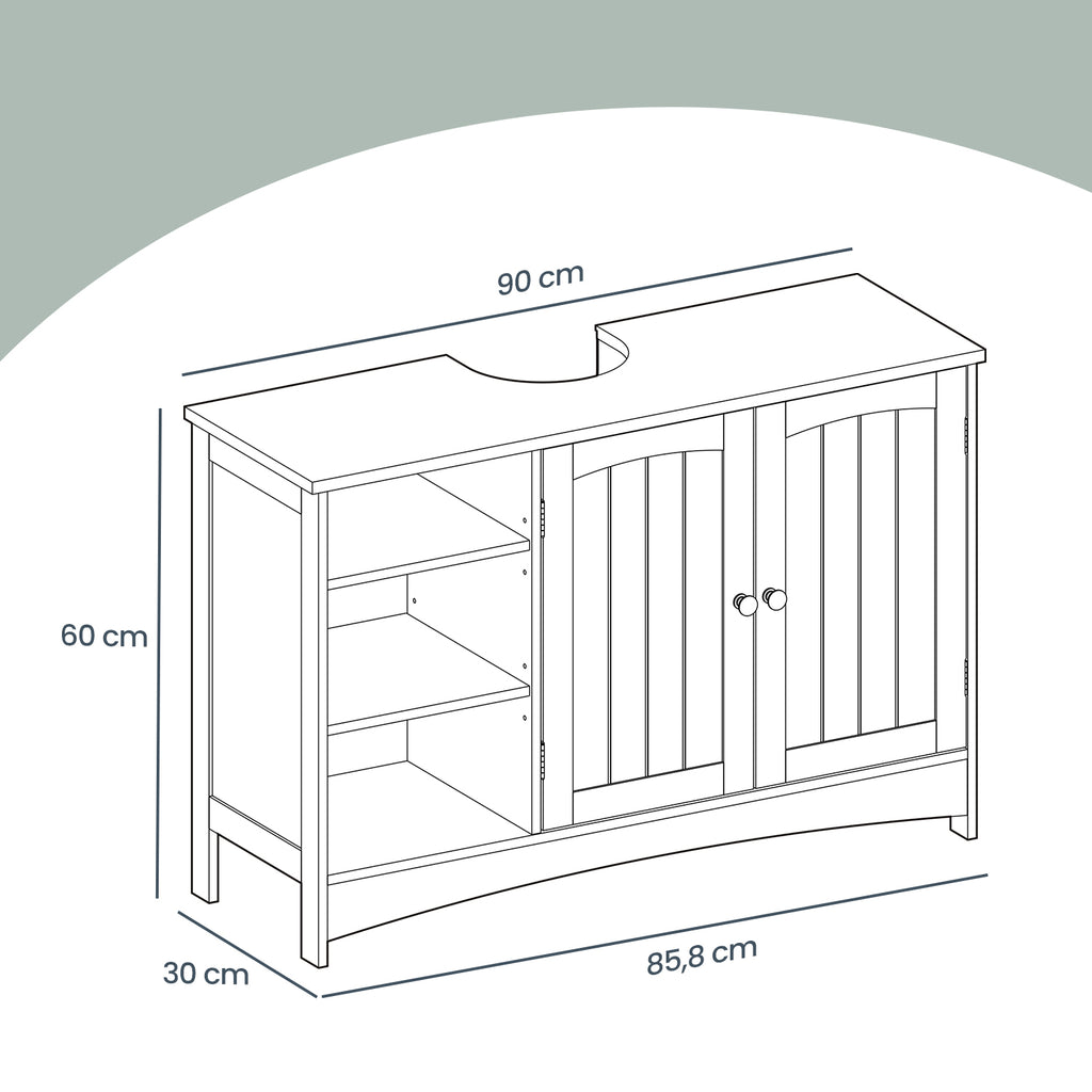 Waschbeckenunterschrank, Unterschrank, Badezimmerschrank