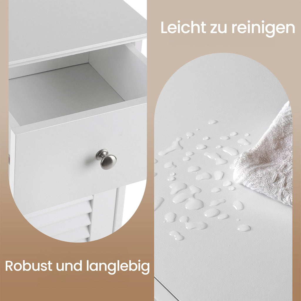 Schmaler Badschrank, Aufbewahrungsschrank, mit Schublade