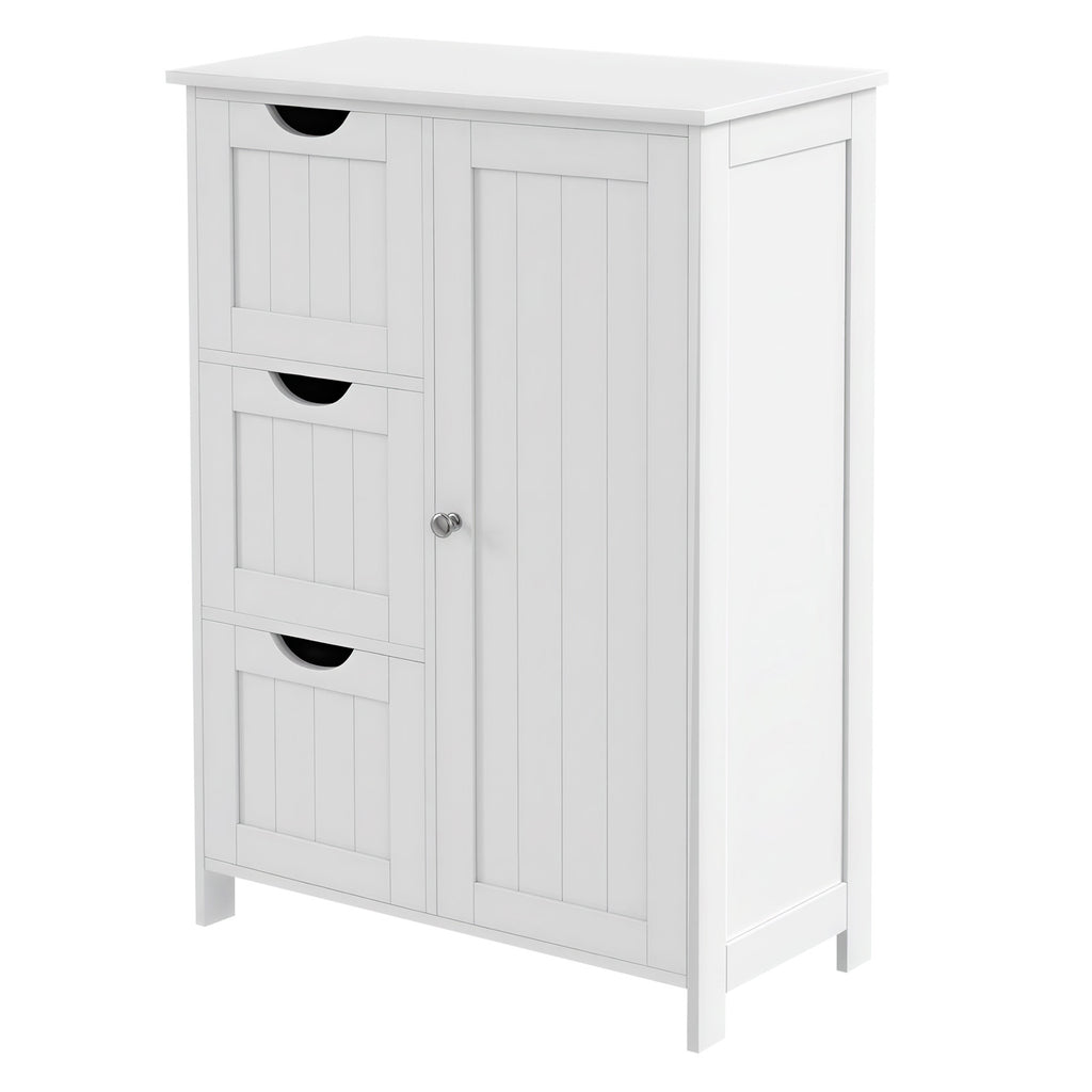 Badezimmerschrank mit 3 Schubladen, 1 verstellbares Regal, 30 x 60 x 81 cm