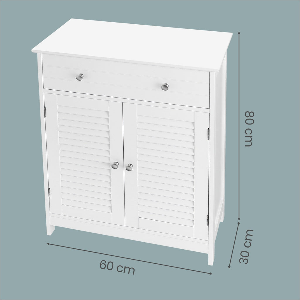 Schmaler Badschrank, Aufbewahrungsschrank, mit Schublade
