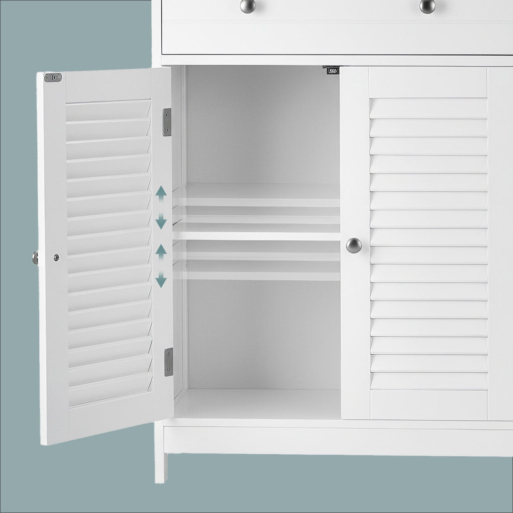 Schmaler Badschrank, Aufbewahrungsschrank, mit Schublade