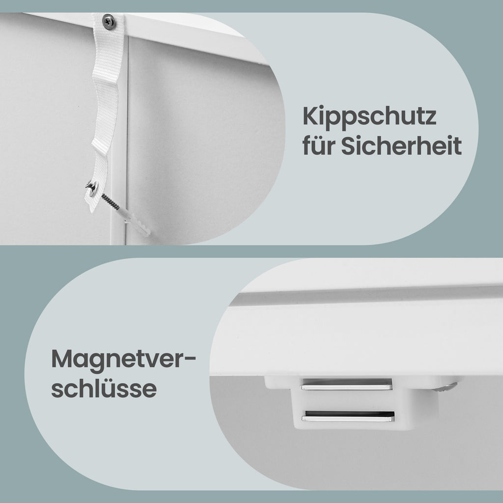Schmaler Badschrank, Aufbewahrungsschrank, mit Schublade