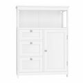 Badschrank, Beistellschrank, Aufbewahrungsschrank mit 3 Schubladen und verstellbarer Ablage