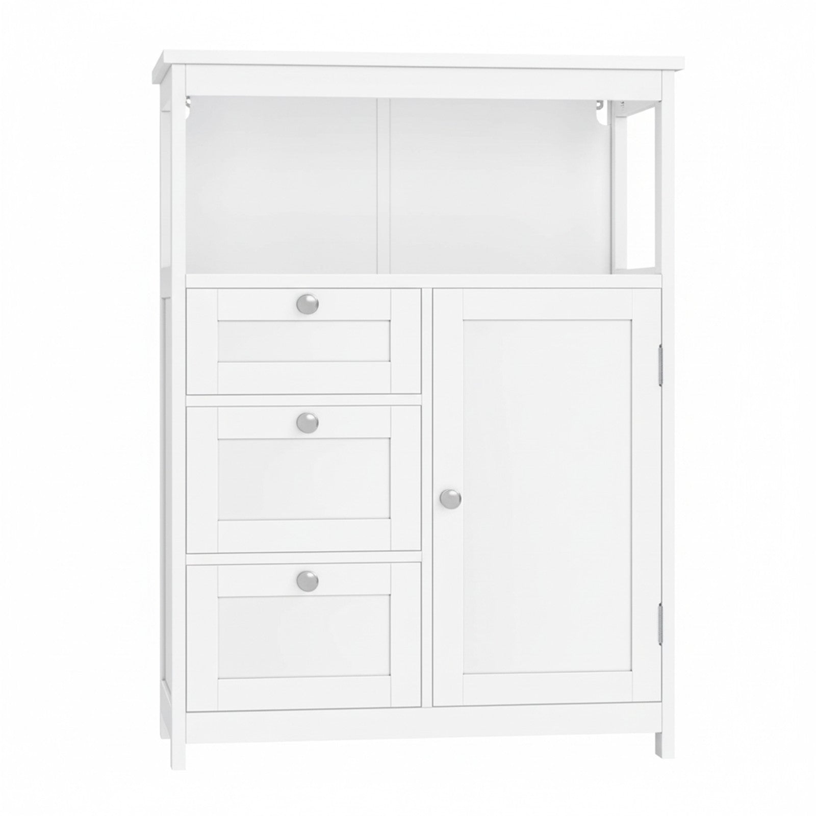 Badschrank, Beistellschrank, Aufbewahrungsschrank mit 3 Schubladen und verstellbarer Ablage