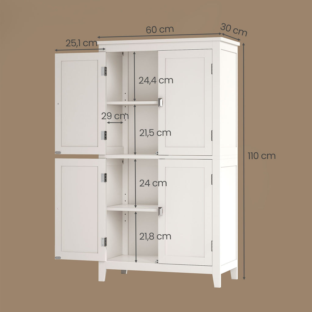 Badezimmerschrank, Badschrank, Küchenschrank mit 4 Türen