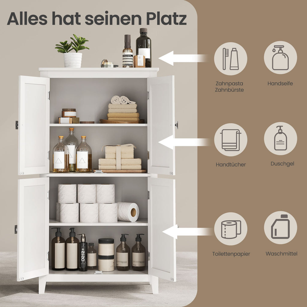 Badezimmerschrank, Badschrank, Küchenschrank mit 4 Türen