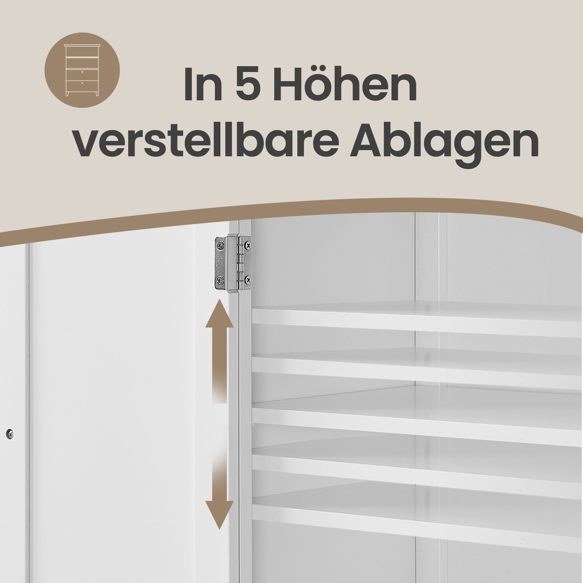 Badezimmerschrank, Badschrank, Küchenschrank mit 4 Türen