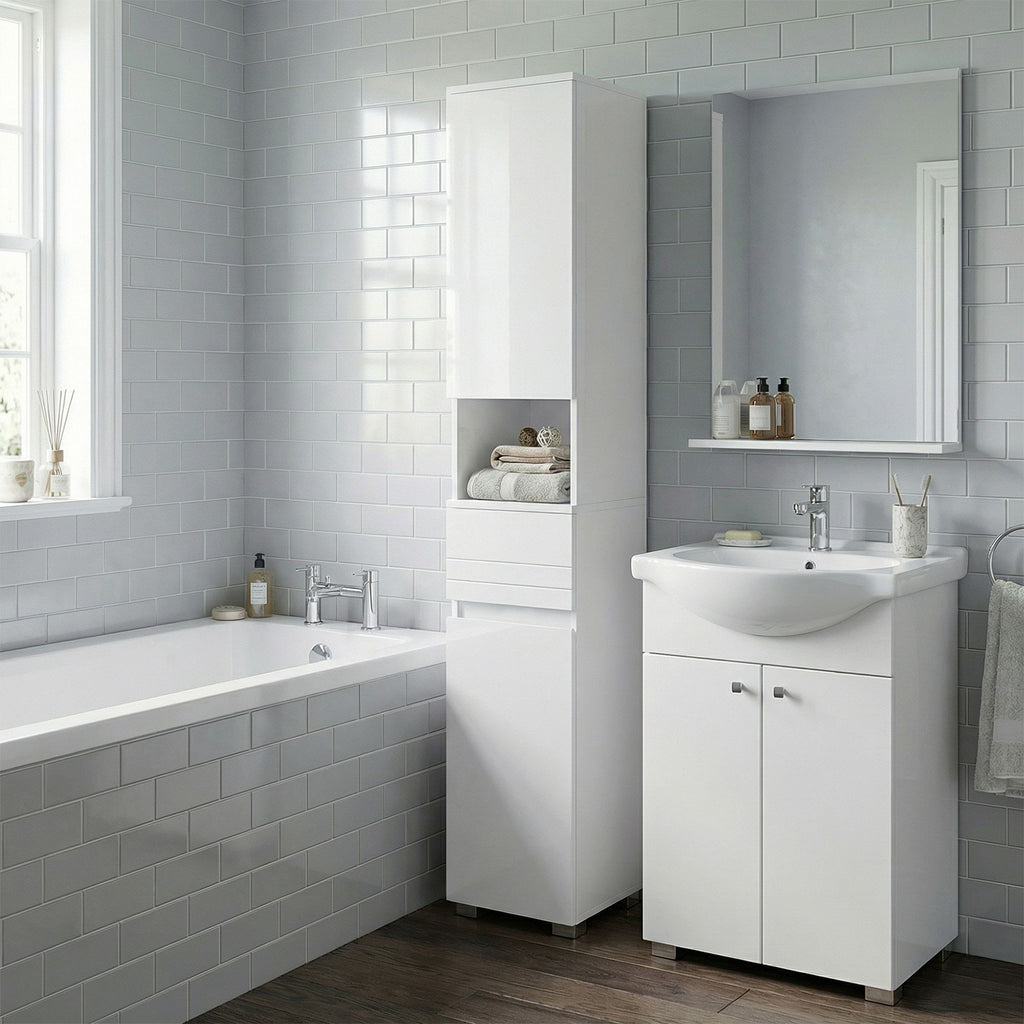 Badezimmerschrank, Badschrank, Badezimmermöbel mit Einer Schublade
