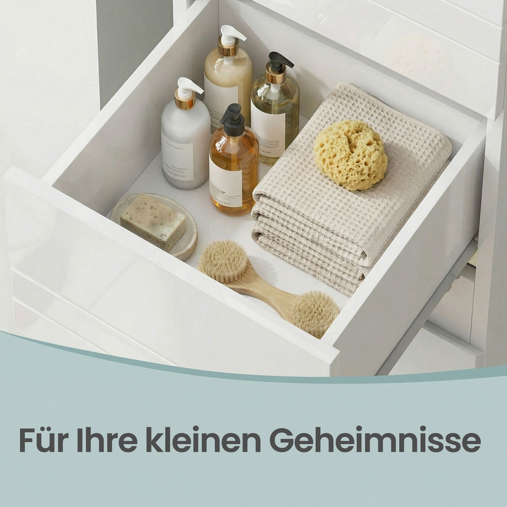 Badezimmerschrank, Badschrank, Badezimmermöbel mit Einer Schublade