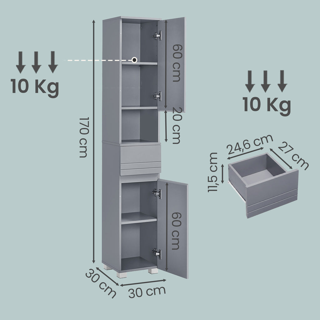 Badezimmerschrank, Badschrank, Badezimmermöbel mit Einer Schublade