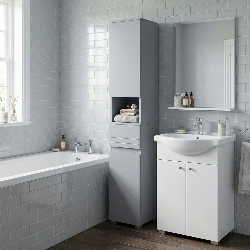 Badezimmerschrank, Badschrank, Badezimmermöbel mit Einer Schublade