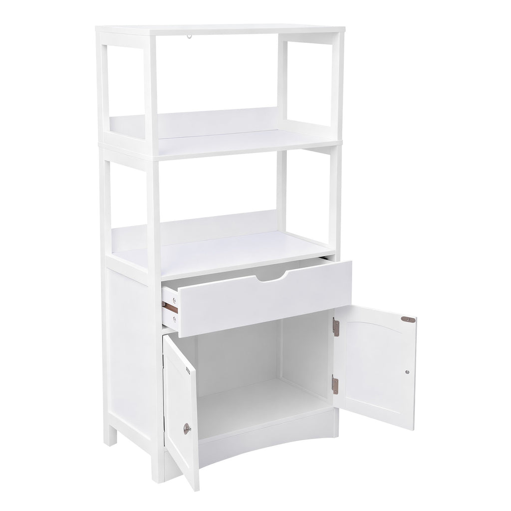 Badschrank, Badregal mit 4 Ebenen, Badezimmerschrank