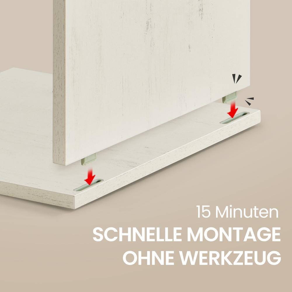 Badezimmerschrank, Snapsemble – superschnelle Montage, mit verstellbaren Ablagen