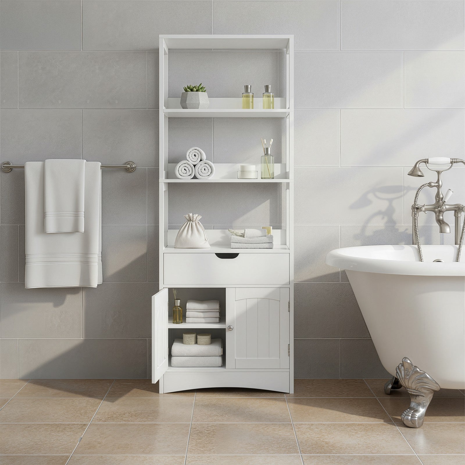 Badschrank, Aufbewahrungsschrank, freistehend