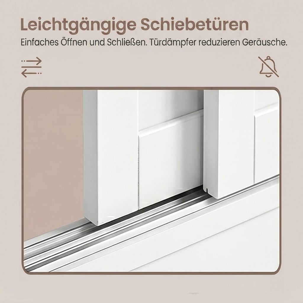 Schmaler Badschrank mit Schiebetüren, verstellbaren Einlegeböden und Toilettenpapierhalter, für Badezimmer neben der Toilette