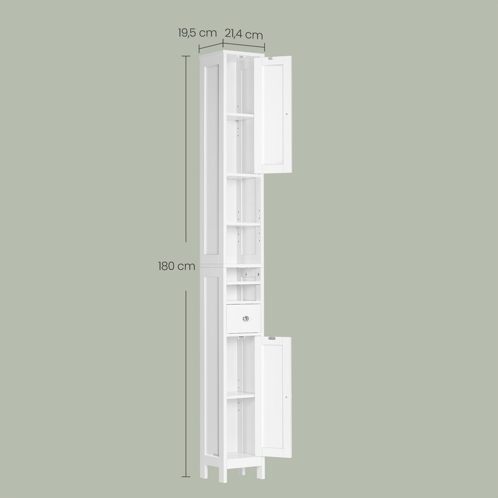 Hoher Badezimmerschrank, Schmaler Badschrank, Aufbewahrungsschrank