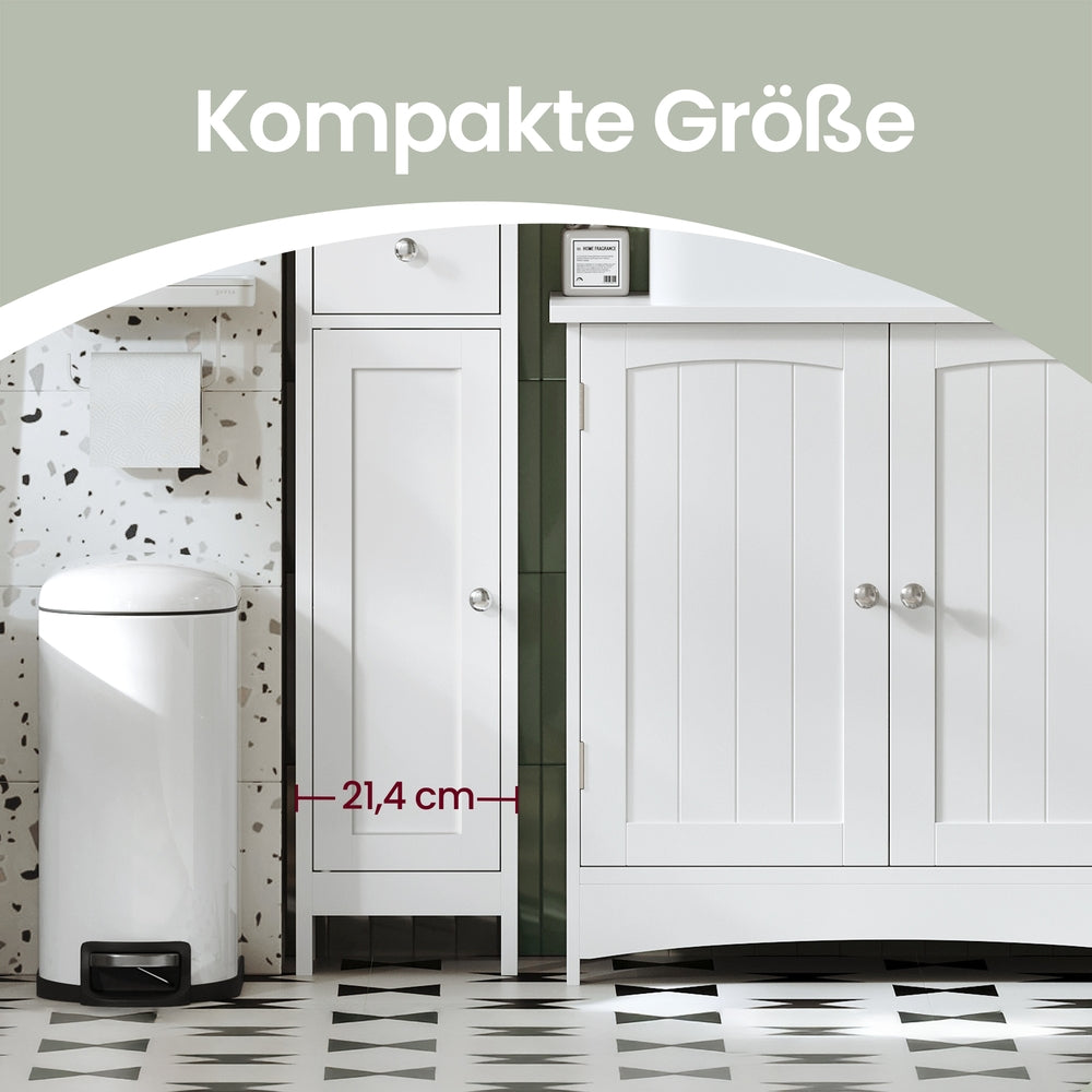 Hoher Badezimmerschrank, Schmaler Badschrank, Aufbewahrungsschrank