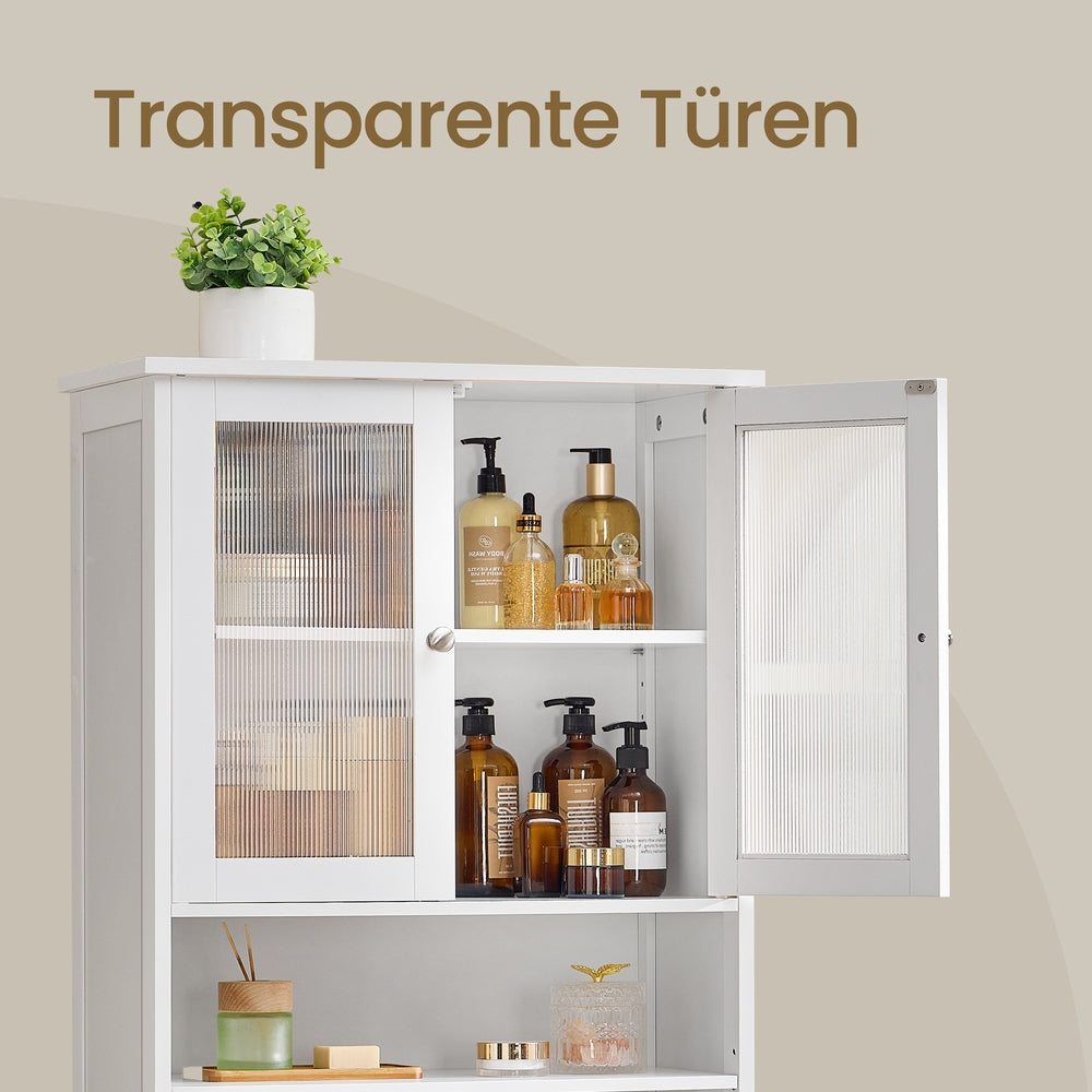 Badezimmerschrank mit verstellbaren Ablagen, Badschrank, Aufbewahrungsschrank