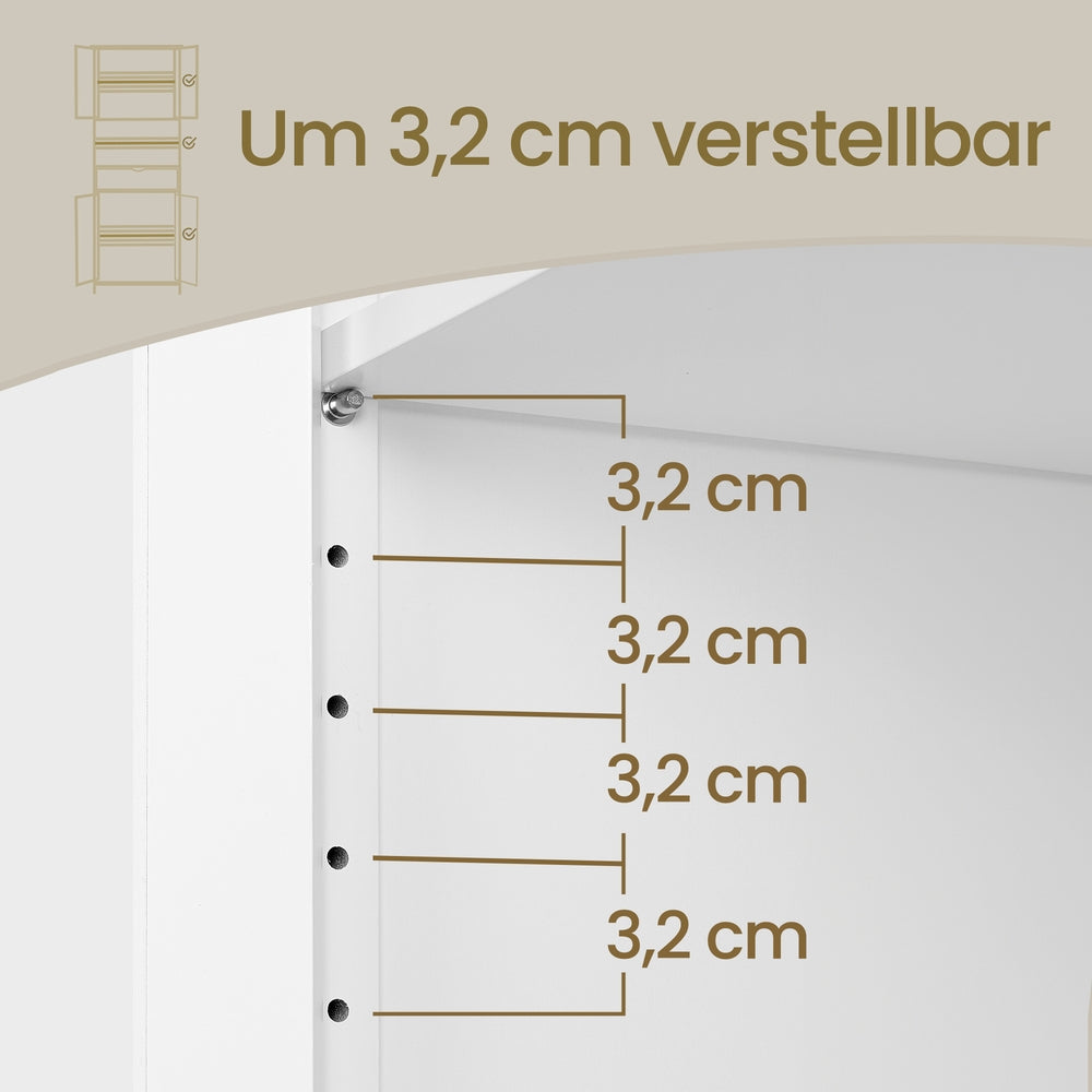 Badezimmerschrank mit verstellbaren Ablagen, Badschrank, Aufbewahrungsschrank