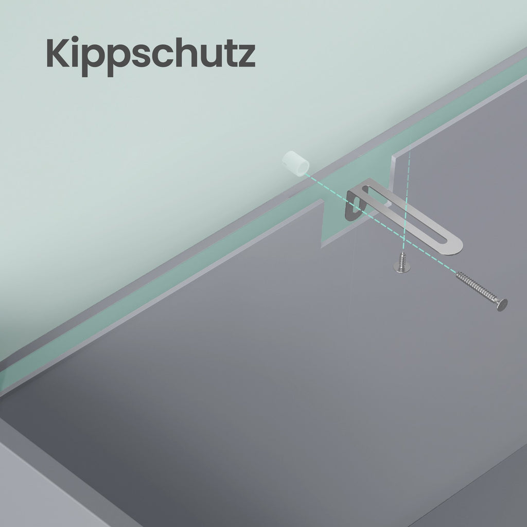Stehender Badschrank, Schrank für Badezimmer, mit verstellbaren Ablagen
