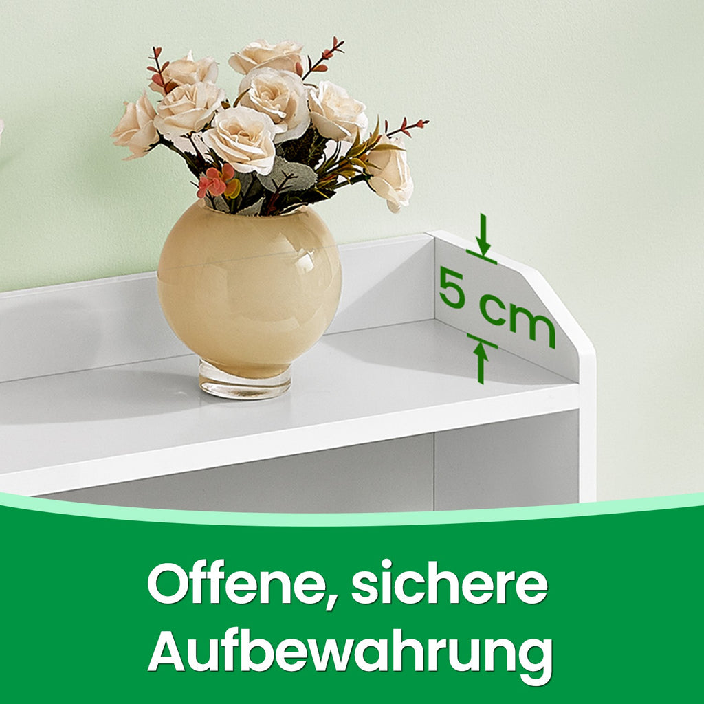 Badezimmerschrank, Badschrank mit 2 Türen, 2 verstellbare Eingeböden