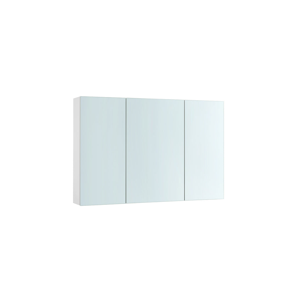 Wandschrank mit Spiegel und verstellbarem Regal weiß