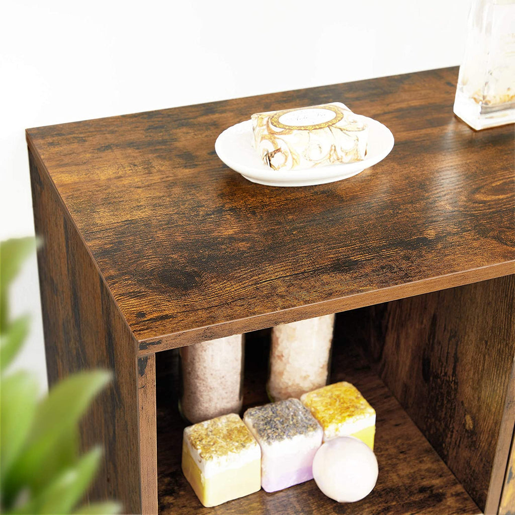 Sideboard mit Glasplatte und Schiebetür