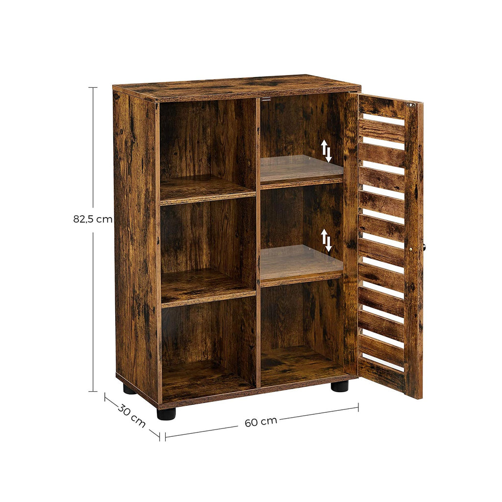 Sideboard mit Glasplatte und Schiebetür