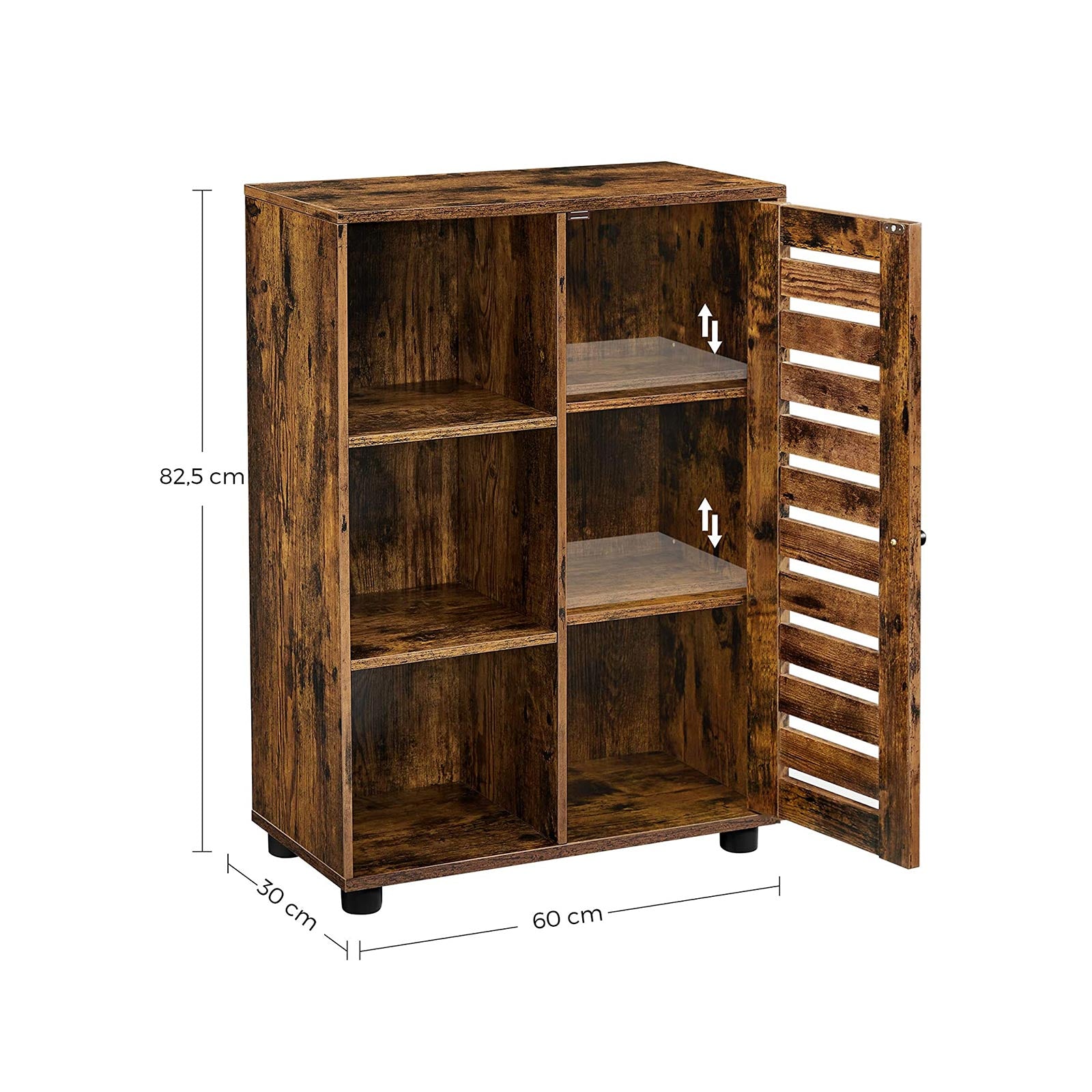 Sideboard mit Glasplatte und Schiebetür