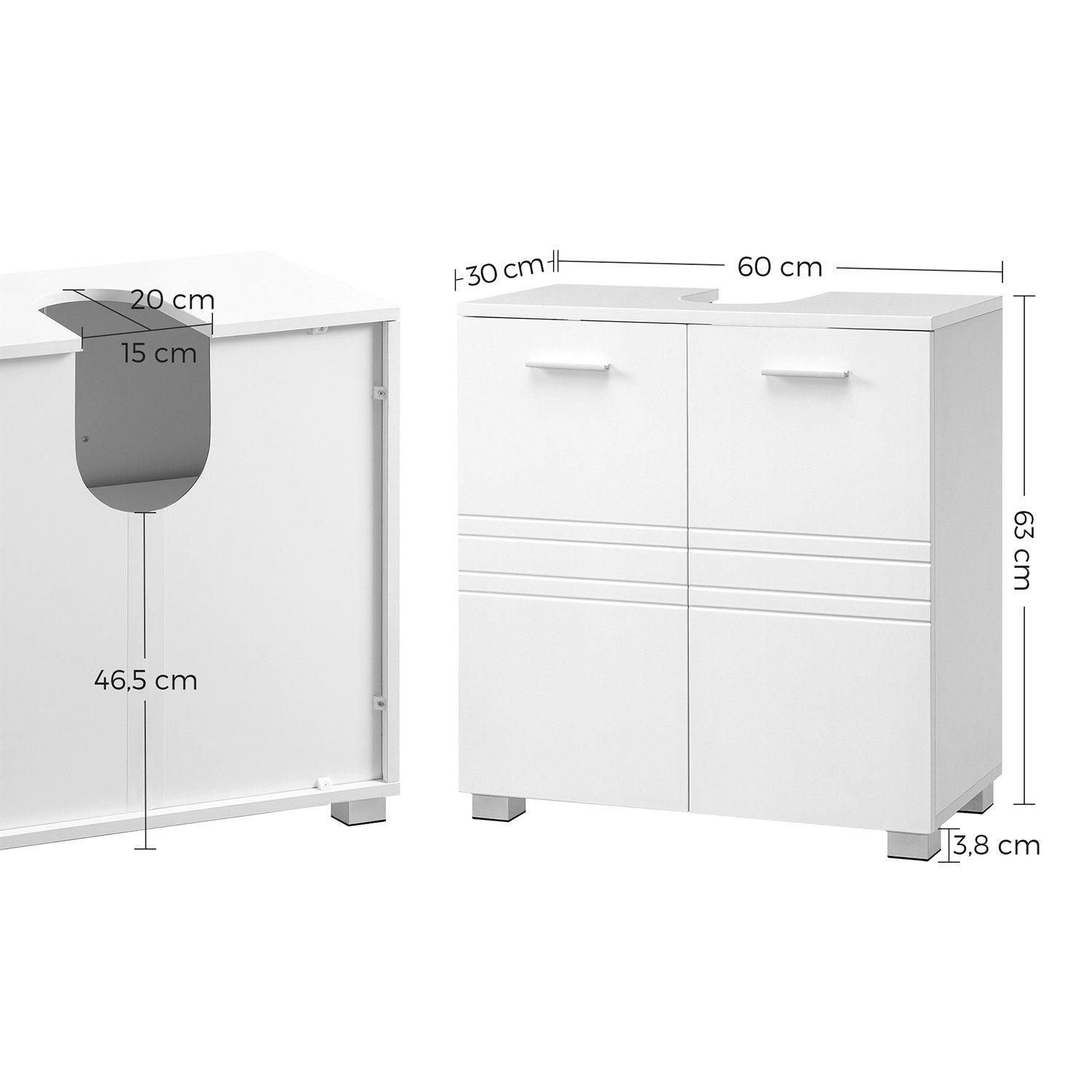 Waschbeckenunterschrank weiß